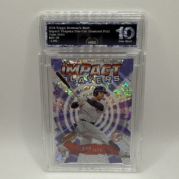 2024 Bowman’s Best Impact Players Juan Soto Mini Diamond Refractor Graded 10 - Picture 1 of 2